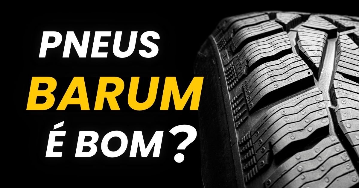 Imagem com pneus Barum novos alinhados e a frase “Pneu Barum é bom?” em destaque.
